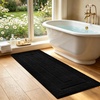 image:imageHOMORE Grey Bathroom Rug 24x36 Inch Soft Absorbent Microfiber Bathroom Runner Rug Washable Bath Runners Rugs for Bathrooms Non Slip Bath Rugs for Shower TubBlack