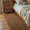 image:imageHOMORE Grey Bathroom Rug 24x36 Inch Soft Absorbent Microfiber Bathroom Runner Rug Washable Bath Runners Rugs for Bathrooms Non Slip Bath Rugs for Shower TubLight Brown