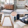 image:imageHOMORE Grey Bathroom Rug 24x36 Inch Soft Absorbent Microfiber Bathroom Runner Rug Washable Bath Runners Rugs for Bathrooms Non Slip Bath Rugs for Shower TubWhite