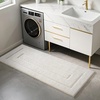 image:imageHOMORE Grey Bathroom Rug 24x36 Inch Soft Absorbent Microfiber Bathroom Runner Rug Washable Bath Runners Rugs for Bathrooms Non Slip Bath Rugs for Shower TubIvory