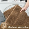 image:imageHOMORE Grey Bathroom Rug 24x36 Inch Soft Absorbent Microfiber Bathroom Runner Rug Washable Bath Runners Rugs for Bathrooms Non Slip Bath Rugs for Shower TubLight Brown