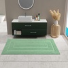 image:imageHOMORE Grey Bathroom Rug 24x36 Inch Soft Absorbent Microfiber Bathroom Runner Rug Washable Bath Runners Rugs for Bathrooms Non Slip Bath Rugs for Shower TubSage Green