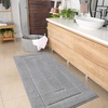 image:imageHOMORE Grey Bathroom Rug 24x36 Inch Soft Absorbent Microfiber Bathroom Runner Rug Washable Bath Runners Rugs for Bathrooms Non Slip Bath Rugs for Shower TubGrey