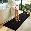 image:imageHOMORE Grey Bathroom Rug 24x36 Inch Soft Absorbent Microfiber Bathroom Runner Rug Washable Bath Runners Rugs for Bathrooms Non Slip Bath Rugs for Shower TubBlack