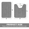image:imageHOMORE Grey Bathroom Rug 24x36 Inch Soft Absorbent Microfiber Bathroom Runner Rug Washable Bath Runners Rugs for Bathrooms Non Slip Bath Rugs for Shower TubGrey