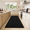 image:imageHOMORE Grey Bathroom Rug 24x36 Inch Soft Absorbent Microfiber Bathroom Runner Rug Washable Bath Runners Rugs for Bathrooms Non Slip Bath Rugs for Shower TubBlack