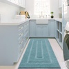 image:imageHOMORE Grey Bathroom Rug 24x36 Inch Soft Absorbent Microfiber Bathroom Runner Rug Washable Bath Runners Rugs for Bathrooms Non Slip Bath Rugs for Shower TubSpa Blue