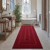 image:imageHOMORE Grey Bathroom Rug 24x36 Inch Soft Absorbent Microfiber Bathroom Runner Rug Washable Bath Runners Rugs for Bathrooms Non Slip Bath Rugs for Shower TubWine Red