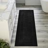 image:imageHOMORE Grey Bathroom Rug 24x36 Inch Soft Absorbent Microfiber Bathroom Runner Rug Washable Bath Runners Rugs for Bathrooms Non Slip Bath Rugs for Shower TubBlack