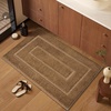 image:imageHOMORE Grey Bathroom Rug 24x36 Inch Soft Absorbent Microfiber Bathroom Runner Rug Washable Bath Runners Rugs for Bathrooms Non Slip Bath Rugs for Shower TubLight Brown