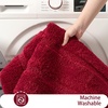 image:imageHOMORE Grey Bathroom Rug 24x36 Inch Soft Absorbent Microfiber Bathroom Runner Rug Washable Bath Runners Rugs for Bathrooms Non Slip Bath Rugs for Shower TubWine Red