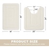 image:imageHOMORE Grey Bathroom Rug 24x36 Inch Soft Absorbent Microfiber Bathroom Runner Rug Washable Bath Runners Rugs for Bathrooms Non Slip Bath Rugs for Shower TubIvory