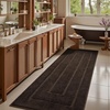 image:imageHOMORE Grey Bathroom Rug 24x36 Inch Soft Absorbent Microfiber Bathroom Runner Rug Washable Bath Runners Rugs for Bathrooms Non Slip Bath Rugs for Shower TubBrown