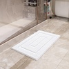 image:imageHOMORE Grey Bathroom Rug 24x36 Inch Soft Absorbent Microfiber Bathroom Runner Rug Washable Bath Runners Rugs for Bathrooms Non Slip Bath Rugs for Shower TubWhite