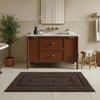 image:imageHOMORE Grey Bathroom Rug 24x36 Inch Soft Absorbent Microfiber Bathroom Runner Rug Washable Bath Runners Rugs for Bathrooms Non Slip Bath Rugs for Shower TubBrown