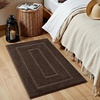 image:imageHOMORE Grey Bathroom Rug 24x36 Inch Soft Absorbent Microfiber Bathroom Runner Rug Washable Bath Runners Rugs for Bathrooms Non Slip Bath Rugs for Shower TubBrown