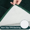 image:imageHOMORE Grey Bathroom Rug 24x36 Inch Soft Absorbent Microfiber Bathroom Runner Rug Washable Bath Runners Rugs for Bathrooms Non Slip Bath Rugs for Shower TubDeep Green