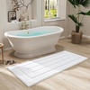 image:imageHOMORE Grey Bathroom Rug 24x36 Inch Soft Absorbent Microfiber Bathroom Runner Rug Washable Bath Runners Rugs for Bathrooms Non Slip Bath Rugs for Shower TubWhite