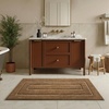 image:imageHOMORE Grey Bathroom Rug 24x36 Inch Soft Absorbent Microfiber Bathroom Runner Rug Washable Bath Runners Rugs for Bathrooms Non Slip Bath Rugs for Shower TubLight Brown
