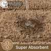 image:imageHOMORE Grey Bathroom Rug 24x36 Inch Soft Absorbent Microfiber Bathroom Runner Rug Washable Bath Runners Rugs for Bathrooms Non Slip Bath Rugs for Shower TubLight Brown