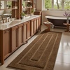 image:imageHOMORE Grey Bathroom Rug 24x36 Inch Soft Absorbent Microfiber Bathroom Runner Rug Washable Bath Runners Rugs for Bathrooms Non Slip Bath Rugs for Shower TubLight Brown
