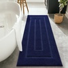 image:imageHOMORE Grey Bathroom Rug 24x36 Inch Soft Absorbent Microfiber Bathroom Runner Rug Washable Bath Runners Rugs for Bathrooms Non Slip Bath Rugs for Shower TubNavy Blue