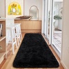 image:imageHOMORE Small Rugs for Bedroom 2x3 Feet Black Rug for Bedside Living Room  Soft Fluffy Area Rugs for Desk Indoor Entrance Door Mat Small Runner Rugs and Carpets for Dorm NurseryBlack