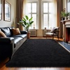 image:imageHOMORE Small Rugs for Bedroom 2x3 Feet Black Rug for Bedside Living Room  Soft Fluffy Area Rugs for Desk Indoor Entrance Door Mat Small Runner Rugs and Carpets for Dorm NurseryBlack
