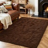 image:imageHOMORE Small Rugs for Bedroom 2x3 Feet Black Rug for Bedside Living Room  Soft Fluffy Area Rugs for Desk Indoor Entrance Door Mat Small Runner Rugs and Carpets for Dorm NurseryBrown