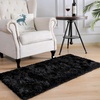 image:imageHOMORE Small Rugs for Bedroom 2x3 Feet Black Rug for Bedside Living Room  Soft Fluffy Area Rugs for Desk Indoor Entrance Door Mat Small Runner Rugs and Carpets for Dorm NurseryBlack