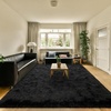 image:imageHOMORE Small Rugs for Bedroom 2x3 Feet Black Rug for Bedside Living Room  Soft Fluffy Area Rugs for Desk Indoor Entrance Door Mat Small Runner Rugs and Carpets for Dorm NurseryBlack
