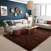 image:imageHOMORE Small Rugs for Bedroom 2x3 Feet Black Rug for Bedside Living Room  Soft Fluffy Area Rugs for Desk Indoor Entrance Door Mat Small Runner Rugs and Carpets for Dorm NurseryBrown