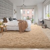 image:imageHOMORE Small Rugs for Bedroom 2x3 Feet Black Rug for Bedside Living Room  Soft Fluffy Area Rugs for Desk Indoor Entrance Door Mat Small Runner Rugs and Carpets for Dorm NurseryLight Tan