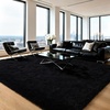 image:imageHOMORE Small Rugs for Bedroom 2x3 Feet Black Rug for Bedside Living Room  Soft Fluffy Area Rugs for Desk Indoor Entrance Door Mat Small Runner Rugs and Carpets for Dorm NurseryBlack