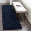 image:imageHOMORE Small Rugs for Bedroom 2x3 Feet Black Rug for Bedside Living Room  Soft Fluffy Area Rugs for Desk Indoor Entrance Door Mat Small Runner Rugs and Carpets for Dorm NurseryNavy