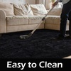 image:imageHOMORE Small Rugs for Bedroom 2x3 Feet Black Rug for Bedside Living Room  Soft Fluffy Area Rugs for Desk Indoor Entrance Door Mat Small Runner Rugs and Carpets for Dorm NurseryBlack