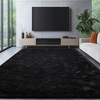 image:imageHOMORE Small Rugs for Bedroom 2x3 Feet Black Rug for Bedside Living Room  Soft Fluffy Area Rugs for Desk Indoor Entrance Door Mat Small Runner Rugs and Carpets for Dorm NurseryBlack
