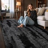 image:imageHOMORE Small Rugs for Bedroom 2x3 Feet Black Rug for Bedside Living Room  Soft Fluffy Area Rugs for Desk Indoor Entrance Door Mat Small Runner Rugs and Carpets for Dorm NurseryBlack and Grey