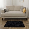 image:imageHOMORE Small Rugs for Bedroom 2x3 Feet Black Rug for Bedside Living Room  Soft Fluffy Area Rugs for Desk Indoor Entrance Door Mat Small Runner Rugs and Carpets for Dorm NurseryBlack