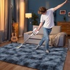 image:imageHOMORE Soft Fluffy Rug for Bedroom Tie Dye Rugs for Living Room Non Slip Shaggy Plush Carpet for Kids Nursery Toddler 4x6 Feet Area Rugs for Room Floor Blue Gray