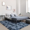 image:imageHOMORE Soft Fluffy Rug for Bedroom Tie Dye Rugs for Living Room Non Slip Shaggy Plush Carpet for Kids Nursery Toddler 4x6 Feet Area Rugs for Room Floor Blue Gray