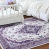 image:imageHOMORE Washable Area Rug 4x6 Black Rugs for Bedroom Living Room  Non Slip Low Pile Vintage Floral Throw Rugs for Entryway Kitchen Rug Dinning Room OfficePurple
