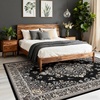 image:imageHOMORE Washable Area Rug 4x6 Black Rugs for Bedroom Living Room  Non Slip Low Pile Vintage Floral Throw Rugs for Entryway Kitchen Rug Dinning Room OfficeBlack