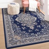 image:imageHOMORE Washable Area Rug 4x6 Black Rugs for Bedroom Living Room  Non Slip Low Pile Vintage Floral Throw Rugs for Entryway Kitchen Rug Dinning Room OfficeNavy Blue