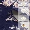 image:imageHOMORE Washable Area Rug 4x6 Black Rugs for Bedroom Living Room  Non Slip Low Pile Vintage Floral Throw Rugs for Entryway Kitchen Rug Dinning Room OfficeNavy Blue