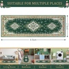 image:imageHOMORE Washable Area Rug 4x6 Black Rugs for Bedroom Living Room  Non Slip Low Pile Vintage Floral Throw Rugs for Entryway Kitchen Rug Dinning Room OfficeGreen