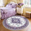 image:imageHOMORE Washable Area Rug 4x6 Black Rugs for Bedroom Living Room  Non Slip Low Pile Vintage Floral Throw Rugs for Entryway Kitchen Rug Dinning Room OfficePurple