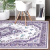 image:imageHOMORE Washable Area Rug 4x6 Black Rugs for Bedroom Living Room  Non Slip Low Pile Vintage Floral Throw Rugs for Entryway Kitchen Rug Dinning Room OfficePurple