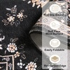 image:imageHOMORE Washable Area Rug 4x6 Black Rugs for Bedroom Living Room  Non Slip Low Pile Vintage Floral Throw Rugs for Entryway Kitchen Rug Dinning Room OfficeBlack