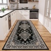 image:imageHOMORE Washable Area Rug 4x6 Black Rugs for Bedroom Living Room  Non Slip Low Pile Vintage Floral Throw Rugs for Entryway Kitchen Rug Dinning Room OfficeBlack